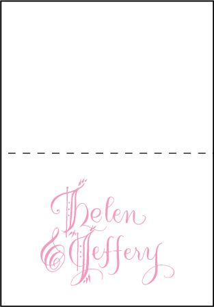 Royal Calligraphy Letterpress Thank You Card Fold Design Medium