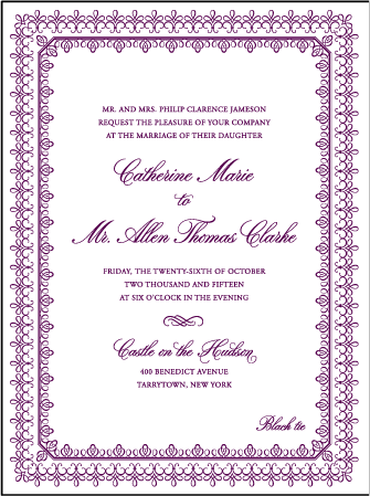 Royal Frame Letterpress Invitation Design Medium