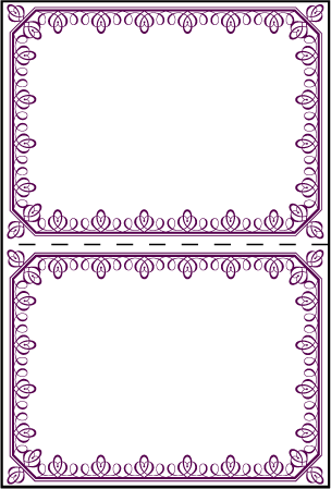 Royal Frame Letterpress Placecard Fold Design Medium