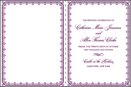 Royal Frame Letterpress Program Design Medium