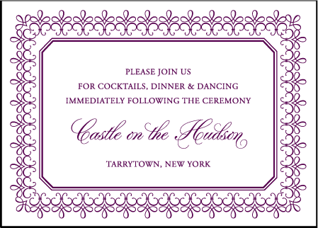 Royal Frame Letterpress Reception Design Medium