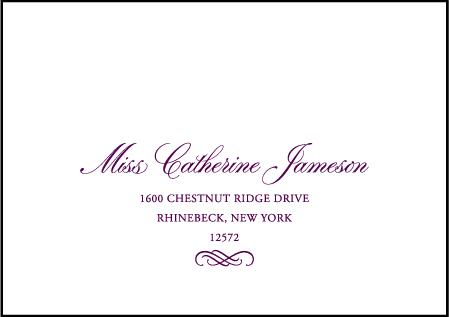 Royal Frame Letterpress Reply Envelope Design Medium