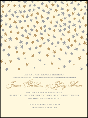 Royal Night Letterpress Invitation Design Medium