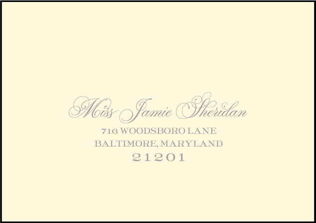 Royal Night Letterpress Reply Envelope Design Medium
