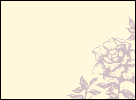 Royal Peony Letterpress Placecard Flat Design Medium