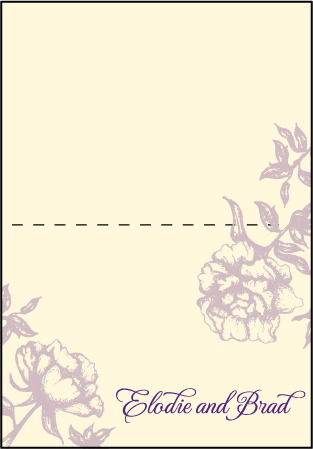 Royal Peony Letterpress Thank You Card Fold Design Medium