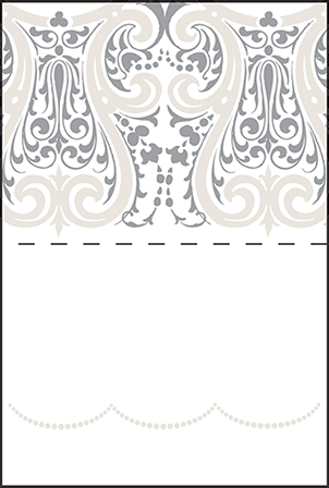 Royal Valance Letterpress Placecard Fold Design Medium