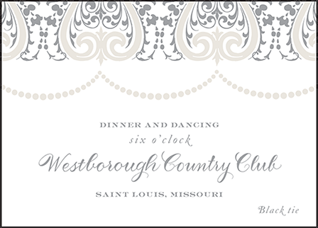 Royal Valance Letterpress Reception Design Medium