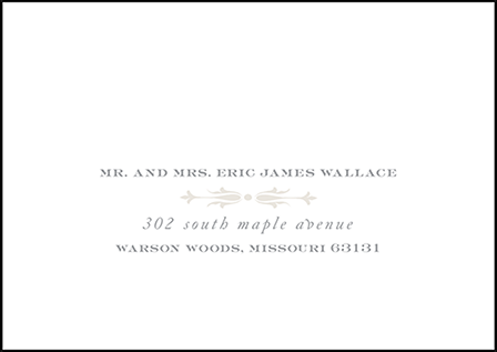 Royal Valance Letterpress Reply Envelope Design Medium