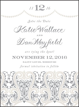 Royal Valance Letterpress Save The Date Design Medium