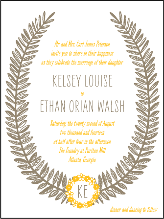 Rustic Jolene Letterpress Invitation Design Medium