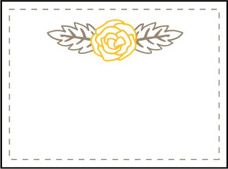 Rustic Jolene Letterpress Placecard Flat Design Medium