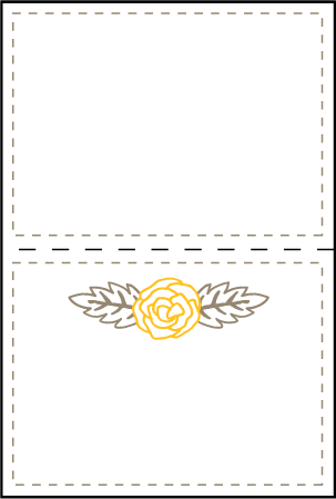Rustic Jolene Letterpress Placecard Fold Design Medium