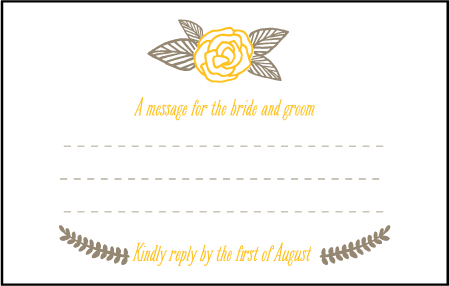 Rustic Jolene Letterpress Reply Postcard Front Design Medium