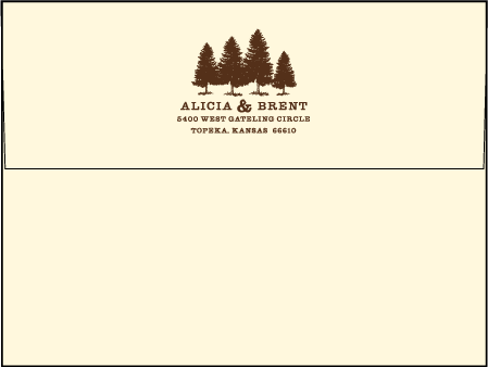 Rustic Lookout Letterpress Envelope Design Medium