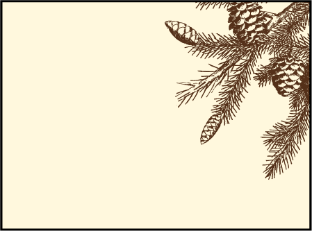 Rustic Lookout Letterpress Placecard Flat Design Medium