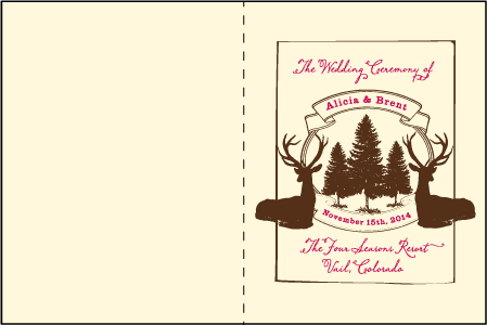 Rustic Lookout Letterpress Program Design Medium