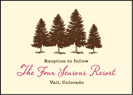 Rustic Lookout Letterpress Reception Design Medium