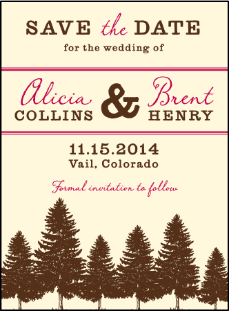 Rustic Lookout Letterpress Save The Date Design Medium