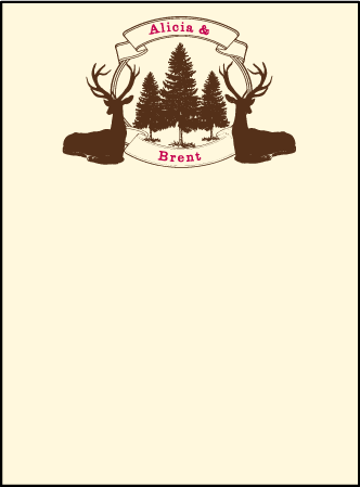 Rustic Lookout Letterpress Thank You Card Flat Design Medium