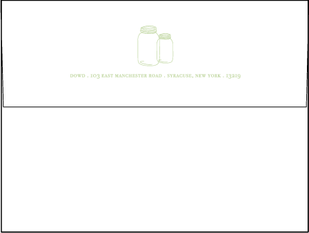 Rustic Summer Letterpress Envelope Design Medium