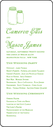 Rustic Summer Letterpress Program Tea Design Medium