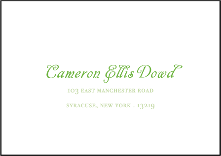 Rustic Summer Letterpress Reply Envelope Design Medium