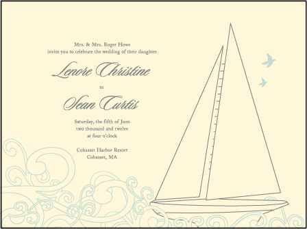Sailboat Letterpress Invitation Design Medium