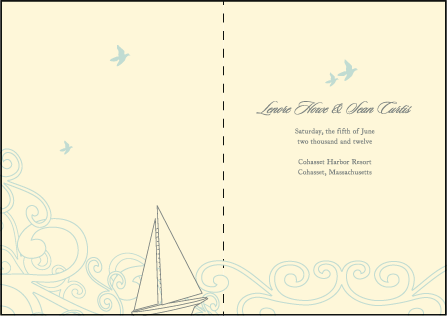 Sailboat Letterpress Program Design Medium