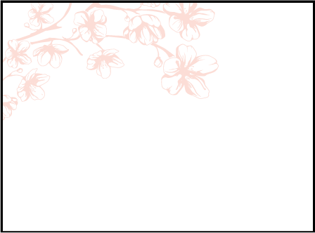 Sakura Letterpress Placecard Flat Design Medium