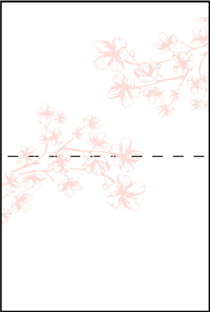 Sakura Letterpress Placecard Fold Design Medium