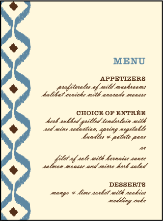 Santa Fe Letterpress Menu Design Medium