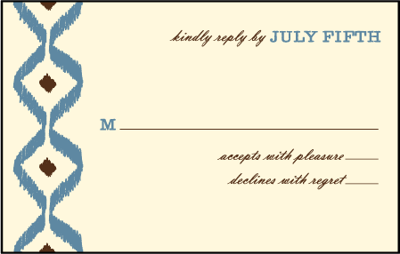 Santa Fe Letterpress Reply Postcard Front Design Medium