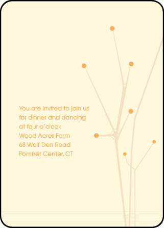 Seasonal Letterpress Reception Design Medium