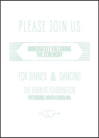 Sellick Modern Letterpress Reception Design Medium