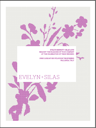 Serenade Letterpress Invitation Design Medium