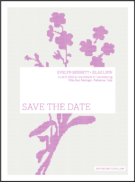 Serenade Letterpress Save The Date Design Medium