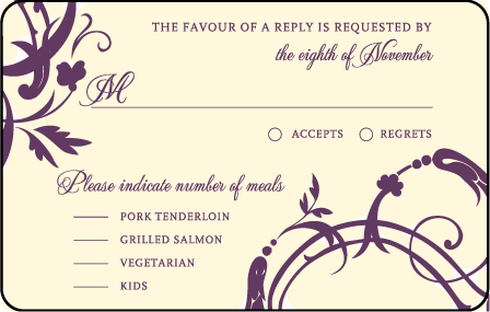 Sevilla Letterpress Reply Postcard Front Design Medium