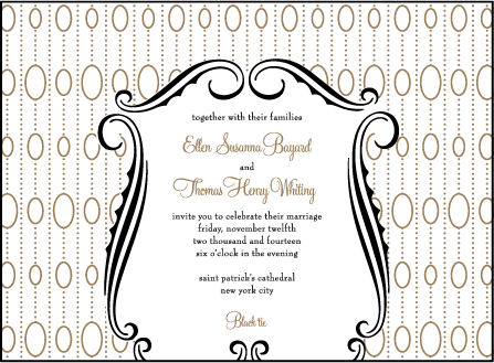Silhouette Letterpress Invitation Design Medium