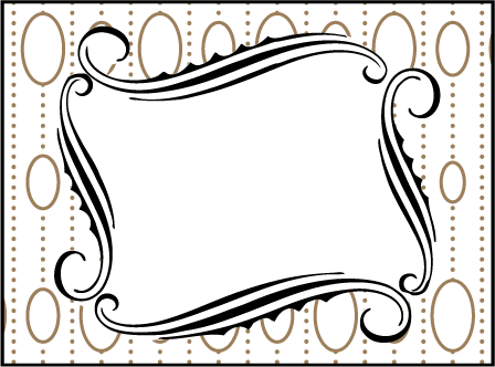 Silhouette Letterpress Placecard Flat Design Medium