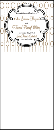 Silhouette Letterpress Program Tea Design Medium