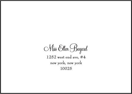 Silhouette Letterpress Reply Envelope Design Medium