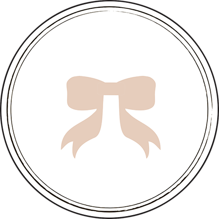Simple Bow Letterpress Coaster Design Medium