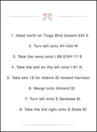 Simple Bow Letterpress Direction Design Medium