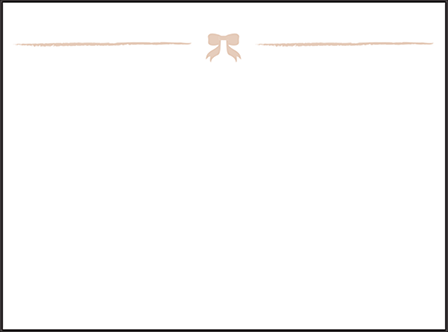 Simple Bow Letterpress Placecard Flat Design Medium