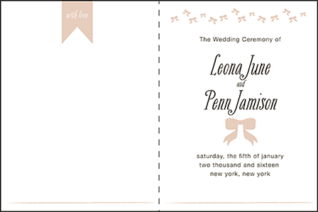 Simple Bow Letterpress Program Design Medium