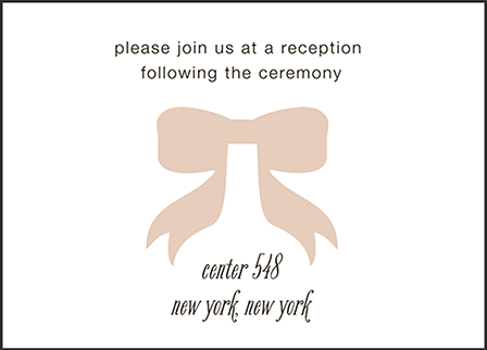 Simple Bow Letterpress Reception Design Medium