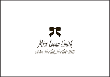 Simple Bow Letterpress Reply Envelope Design Medium