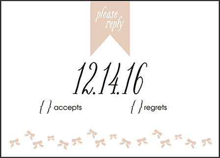 Simple Bow Letterpress Reply Design Medium