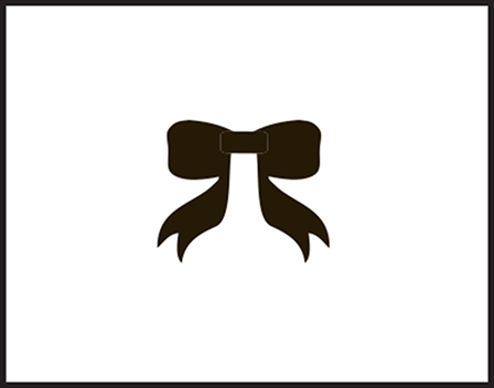 Simple Bow Letterpress Stamp Design Medium